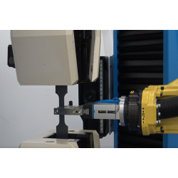 Automated robotic workstations for tensile, compression tests