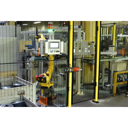 Automatic input manipulation robotic line for PKW springs